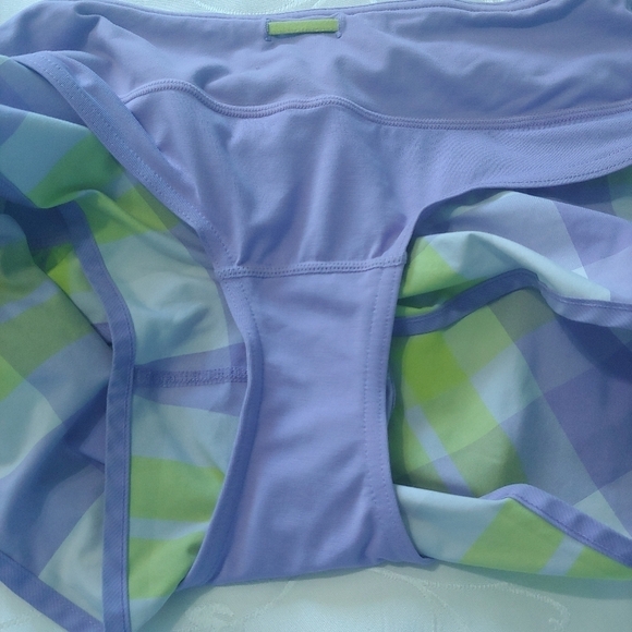 LULULEMON Speed Short - Euc - Size 4 - Foxy Plaid Lavender Lime - Picture 8 of 9
